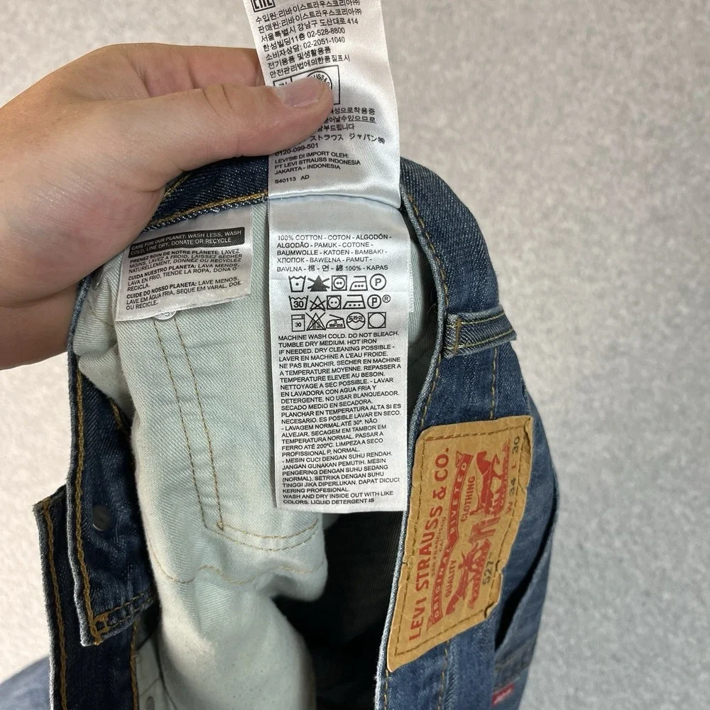 Levis Jeans Mens 34x30 (Fit 36x30) Blue 527 Bootcut Western Cowboy Denim Medium